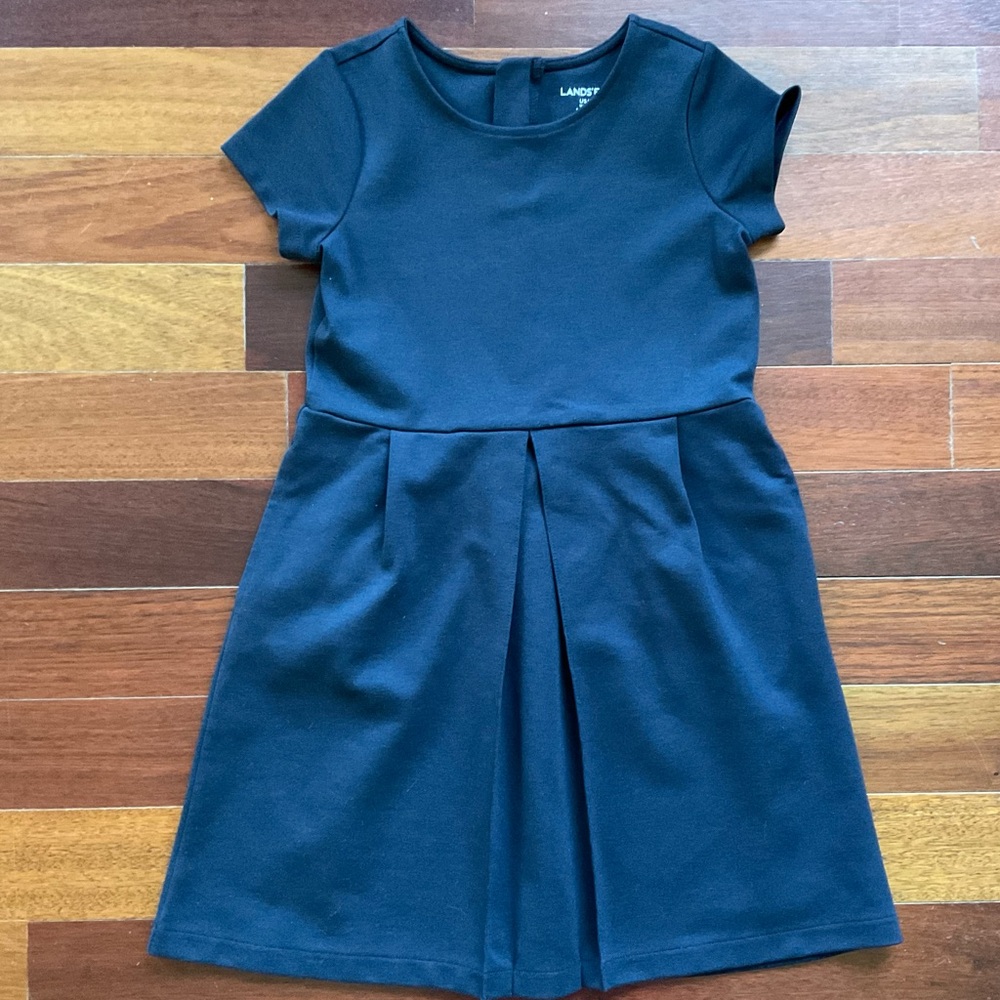 Land’s End girls uniform navy ponte dress size 7